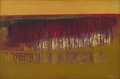 Larry Scully, Abstract in Ochre Red, 1968, oil on canvas