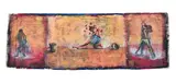 Lonwabo Kilani, Dancing Figures, 2002, oil on unstretched canvas