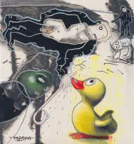 Robert Slingsby, Lame Duck, Just Injustice Series, 2011, acrylic on canvas