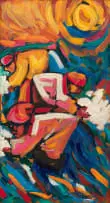 Kervin Cupido, Harvesters, 2001, oil on board