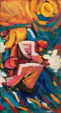 Kervin Cupido, Harvesters, 2001, oil on board