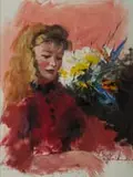 Portrait of a Girl by Mari Vermeulen-Breedt, oil on canvas laid down on board, offered Sep 2026