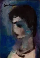 Carl Büchner, Portrait of Boy, oil on board