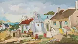 Kobus Louw, Cottages, oil on board