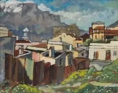 David Botha, District Six with Table Mountain beyond, 1945, oil on canvas laid down on board