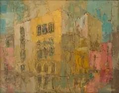 Frank Spears, Buildings, oil on board