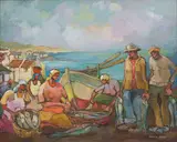 Kobus Louw, Fisher Haven, oil on board