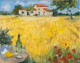 Ann Nosworthy, Landscape with Wine Bottle, 1996, oil on canvas