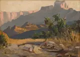 Allerley Glossop, Drakensberg, oil on board