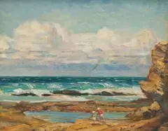 John Henry Amshewitz, The Pool – Isipingo, oil on board