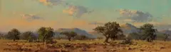 Otto Klar, Cloudy Landscape, oil on board