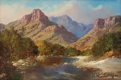 Gabriel de Jongh, Berg River, Cape, oil on canvas