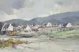 Christiaan Nice, Houses, 1983, oil on canvas laid down on board