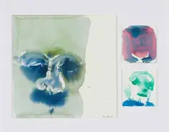 Banele Khoza, Three Faces, watercolour on paper