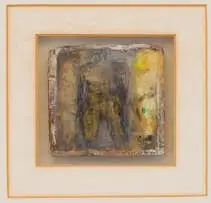 Gail Catlin, Square Miniature I, 1980, mixed media on board