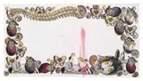 Steven Cohen, Ugly Girl (Living Art, Luxembourg, May 1998), 1998, hand-coloured screenprint and blood on canvas
