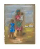 Mother and Children by Zwelidumile Geelboi Mgxaji Mslaba 'Dumile' Feni, 1964, chalk pastel on paper, offered Sep 2026