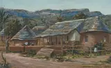 Erich Mayer, Rural Scene with Figures