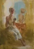 Woman at Her Dressing Table by Mari Vermeulen-Breedt, oil on paper, offered Sep 2026