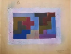 Christo Coetzee, Pentominoes, mixed media on paper