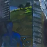 Louis Jansen van Vuuren, Man in an Interior, pastel on paper