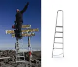 Jacques Coetzer, One Meter above Mean Sea Level, Writer Sean O' Toole Stands above Mount Kilimanjaro's Peak, January 2011; Ladder, two, 2011, archival photographic print on paper