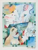 Hannetjie de Clercq, Portrait with Geometric Shapes