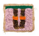 Talia Ramkilawan, Untitled II, 2018, ribbon and acrylic yarn on hessian