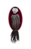 Sethembile Msezane, Mam’ Mkhulu (Grandmother), 2015, velvet, lace, ribbon and hair on an oval wooden frame