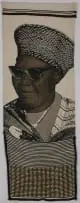 Steven Cohen, Nomsa, 1998, hand-coloured silkscreen on Transkei fabric, safety pins
