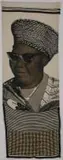 Steven Cohen, Nomsa, 1998, hand-coloured silkscreen on Transkei fabric, safety pins