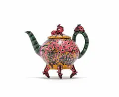 Ardmore Ceramic Studio, Pink giraffe teapot, 2001, painted and glazed ceramic