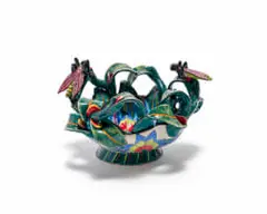 Insect and flower bowl by Ardmore Ceramic Studio, 2005, painted and glazed ceramic, offered Sep 2026