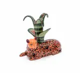 Ardmore Ceramic Studio, Cheetah candle holder, 2001, painted and glazed ceramic