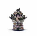 Ardmore Ceramic Studio, Walking giraffe lidded vessel, 2002, painted and glazed ceramic
