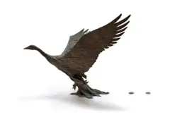 David Tomlinson, Spurwing Goose, bronze with a brown patina