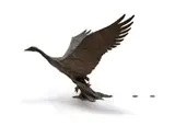 David Tomlinson, Spurwing Goose, bronze with a brown patina
