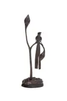 Frank Miles, Sunbird and Proteas, 1990, bronze with a brown patina