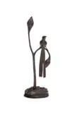Frank Miles, Sunbird and Proteas, 1990, bronze with a brown patina