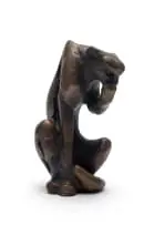 Maureen Quin, Grooming Cat, 1991, bronze with a brown patina