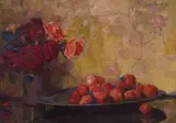 Frans Oerder, Still Life with Strawberries, oil on canvas