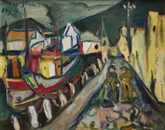 Irma Stern, Cape Town Docks, 1957, oil on canvas