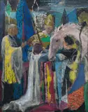 Maud Sumner, St Joan takes the Flag, oil on canvas