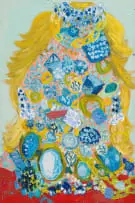 Georgina Gratrix, Jewel Face, 2014, oil on board