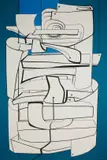 Cecily Sash, Architectonics Series II, 1970, oil on board