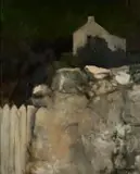 Penny Siopis, House on a Hill, oil on board