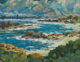 Stefan Ampenberger, Seascape, oil on board