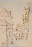 Gregoire Boonzaier, Street Scene with Figures