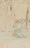 Jacobus Hendrik Pierneef, Bolton, Kensington, London, 1934, watercolour and pencil on paper laid down on board