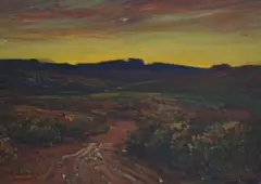 Hugo Naude, Karoo, 1931, oil on board